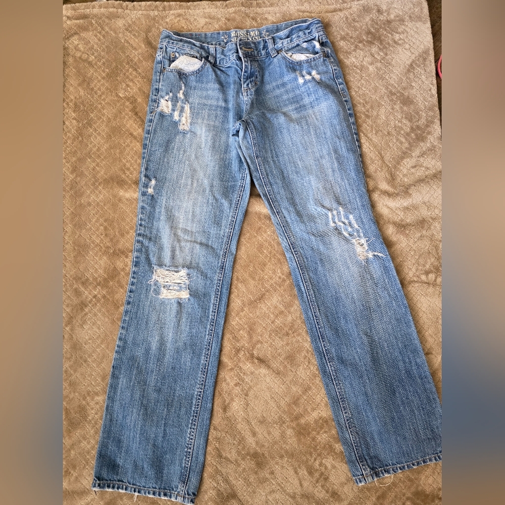 Mossimo Supply Co. Light Blue Distressed Womens Jeans